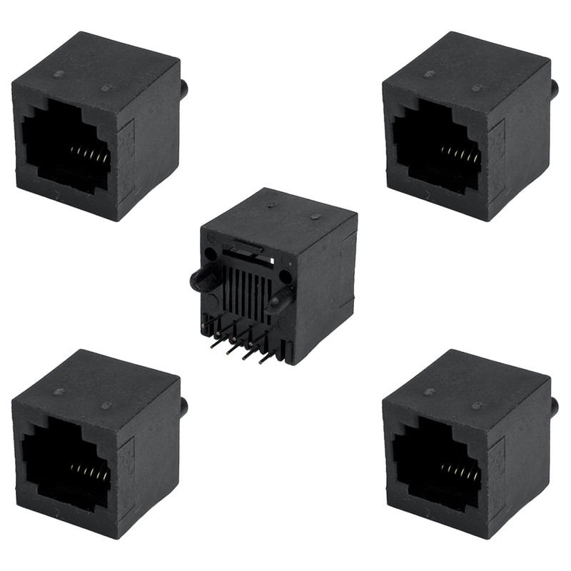 کانکتور مادگی شبکه مدل 8Pin-180Deg-RJ45 بسته 5 عددی