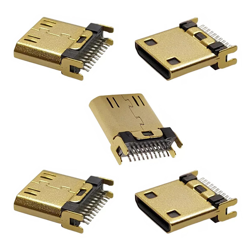کانکتور نری Mini-HDMI مدل 19Pin-180Deg بسته 5 عددی