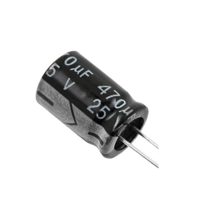 خازن الکترولیت مدل 25v/470uf بسته ۵ عددی