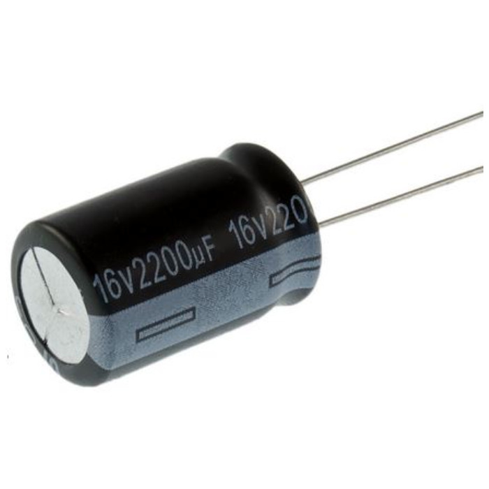خازن الکترولیت مدل 16v/2200uf بسته ۴ عددی