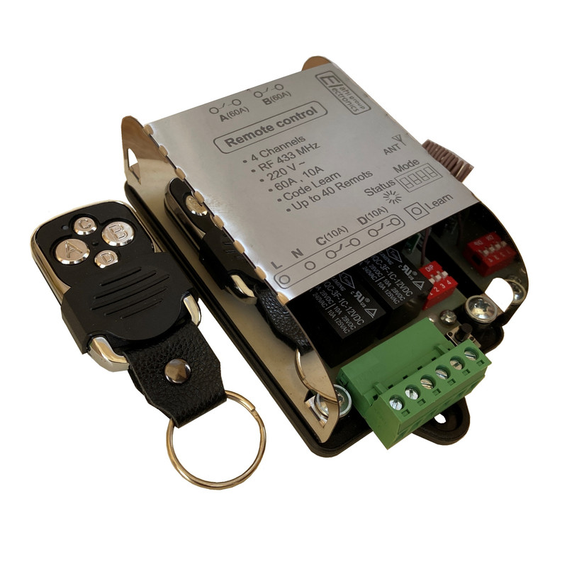ریموت کنترل چهار کانال الکترونیک الهی مدل 433MHz-60A