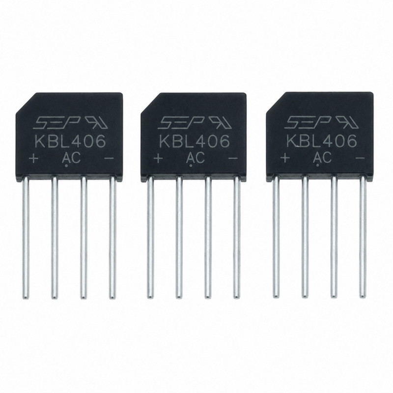 پل دیود شانه ای مدل KBL406 بسته ۳ عددی