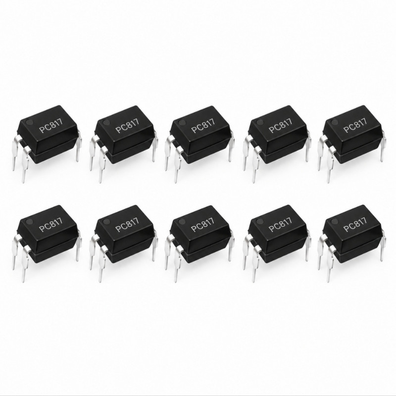 تراشه اپتوکوپلر مدل PC817 پکیج DIP بسته ۱۰ عددی
