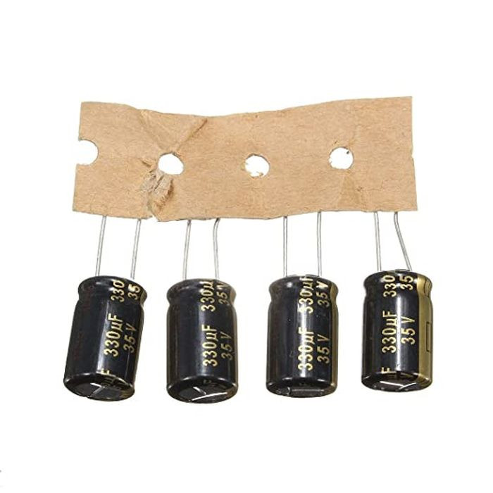 خازن الکترولیت  330 میکرو فاراد کد 444 بسته 4 عددی