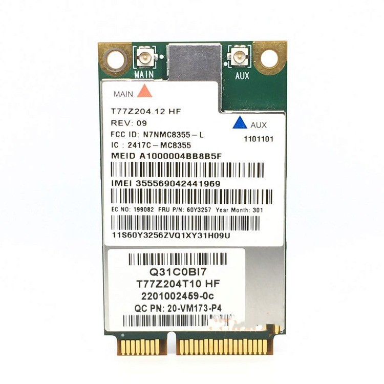 ماژول سیم کارت لپ تاپ GOBI3000 مدل Sierra WWAN 3G Card MC8355
