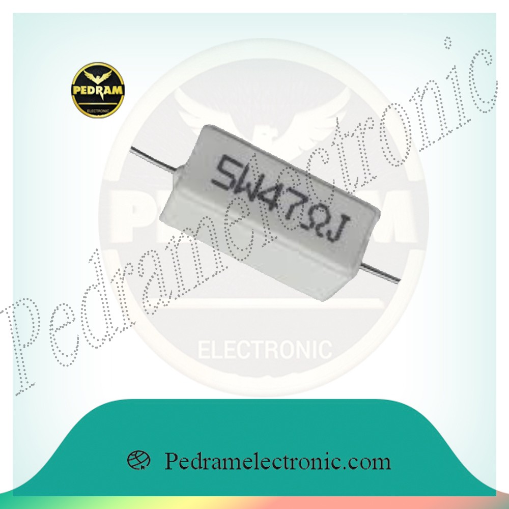 مقاومت آجری RES 470R 5W - پدرام الکترونیک - قیمت ، خرید ، فروش