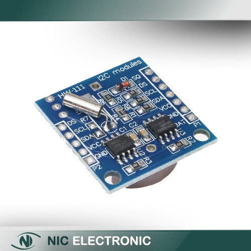 ماژول ساعت با تراشه DS1307 و رابط I2C TINY RTC MODULE