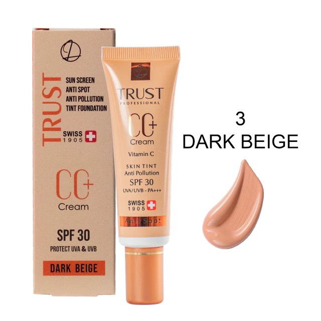 سی سی کرم پلاس تراست شماره 3 ( بژ تیره ) SPF30