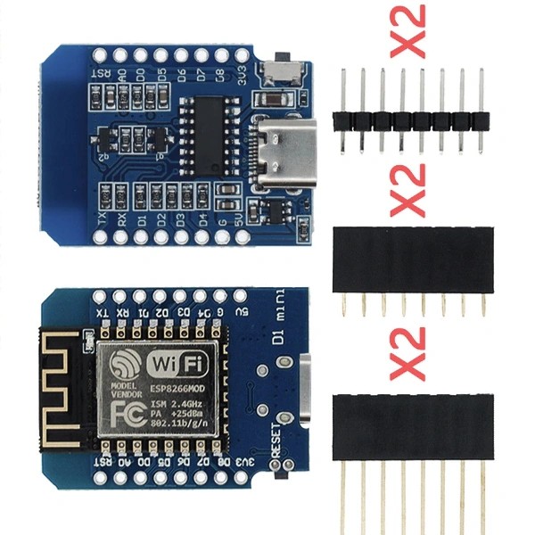 برد wifi آردوینو WeMos D1 mini با هسته ESP8266 با Type C
