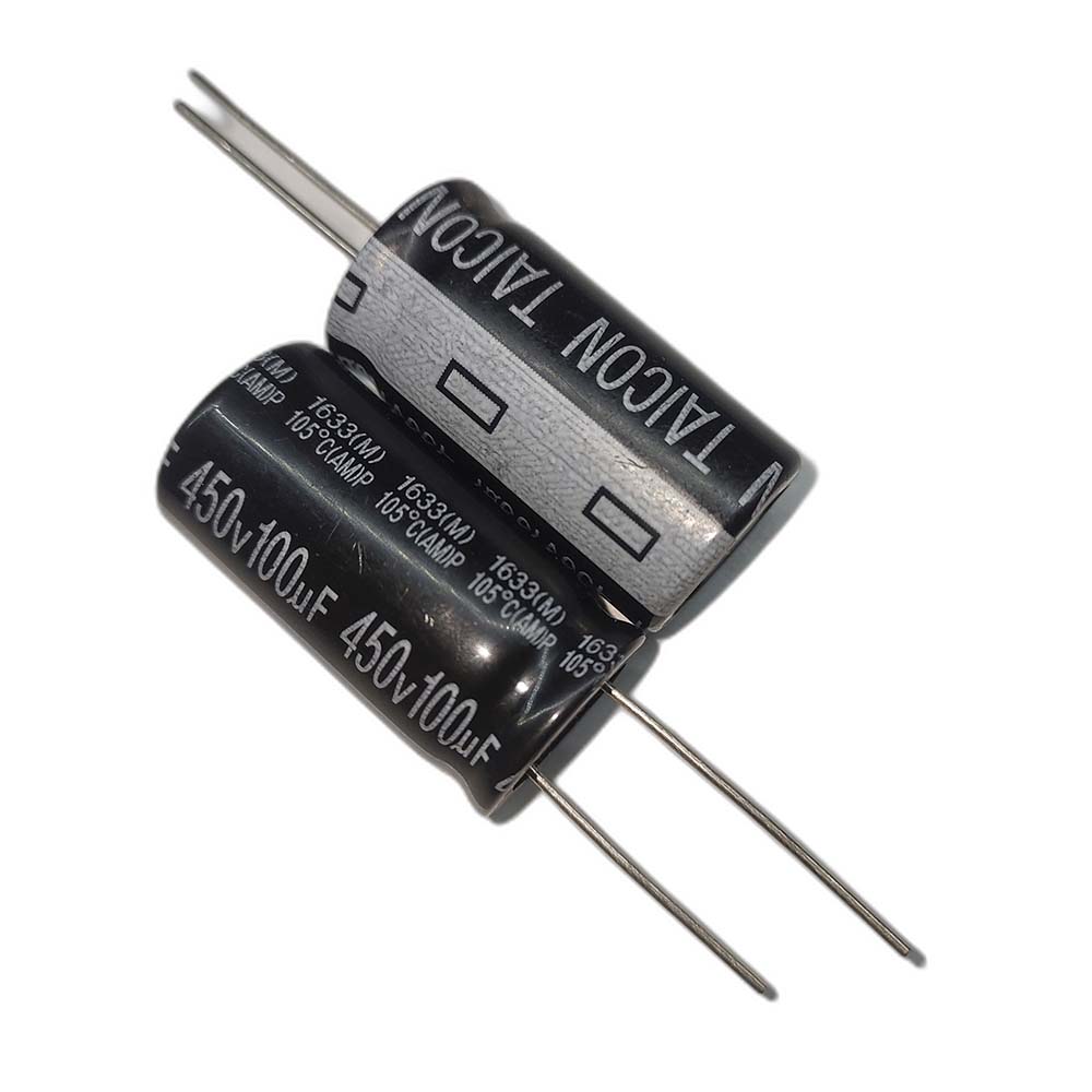 خازن الکترولیتی 100uF / 450V مارک TAICON P(AS)