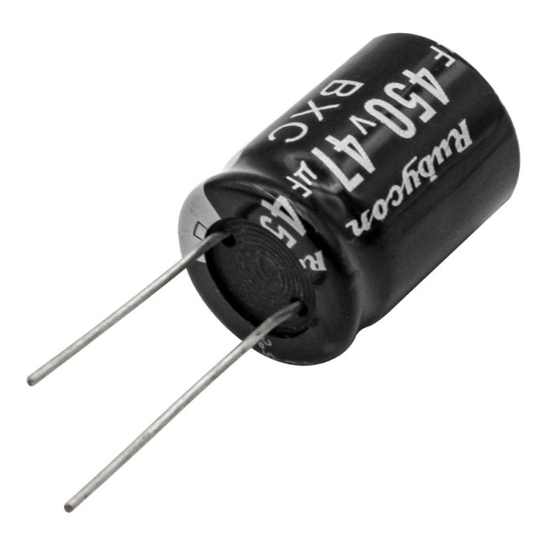 خازن الکترولیتی 47uF / 450V تایوانی مارک TAICON با طول عمر بالا