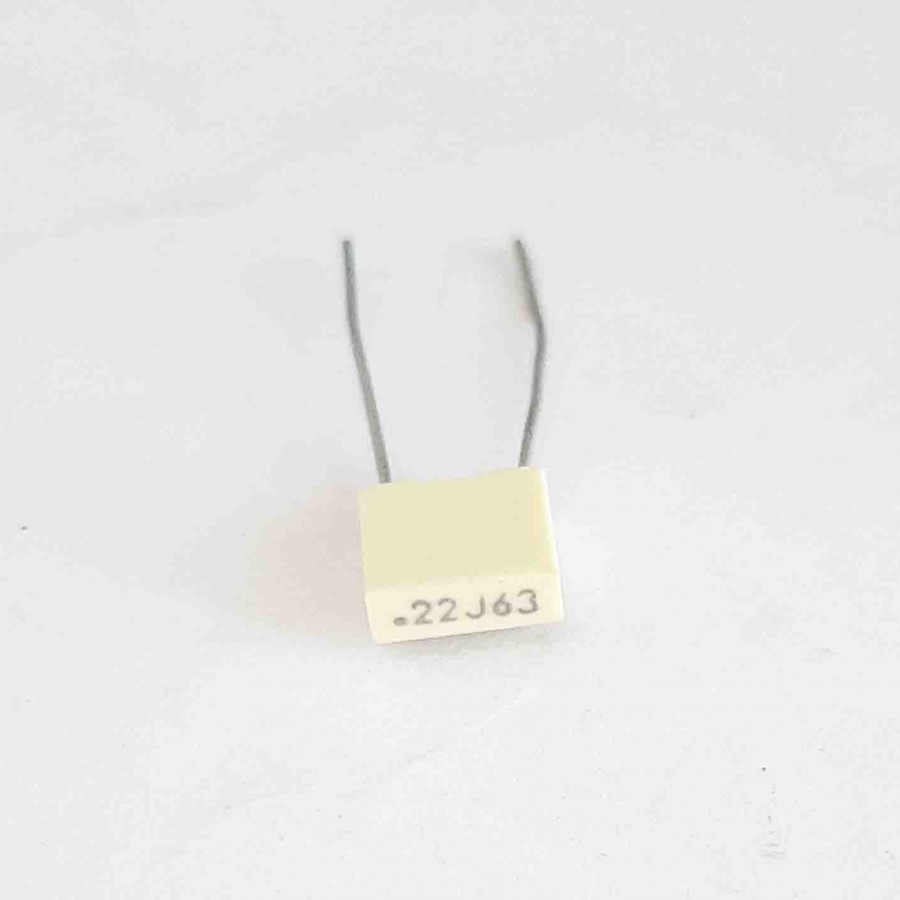 خازن ام کا تی %5± MKT 220nF 63V (بسته 10 عددی)