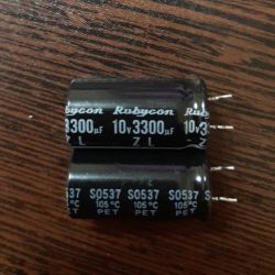 Rubycon 10V 3300uF - خازن الکترولیت، 10 ولت، 330 میکروفاراد، روبیکون، سری ZL