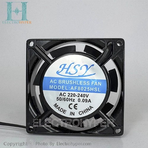 فن 8x8x2.5 دو سیم HSY 220V AC