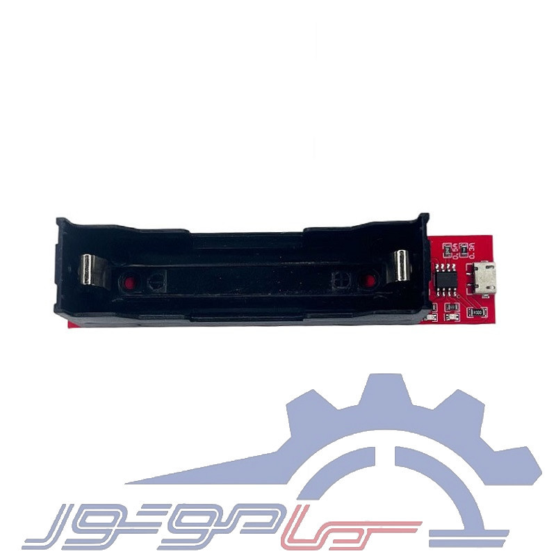ماژول شارژر باتری لیتیومی TP4056 همراه جاباتری 18650 با پورت micro usb