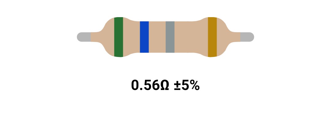 RESISTOR 1W 0.56R %5 – مقاومت 1 وات 0.56 اهم ۵% کربنی