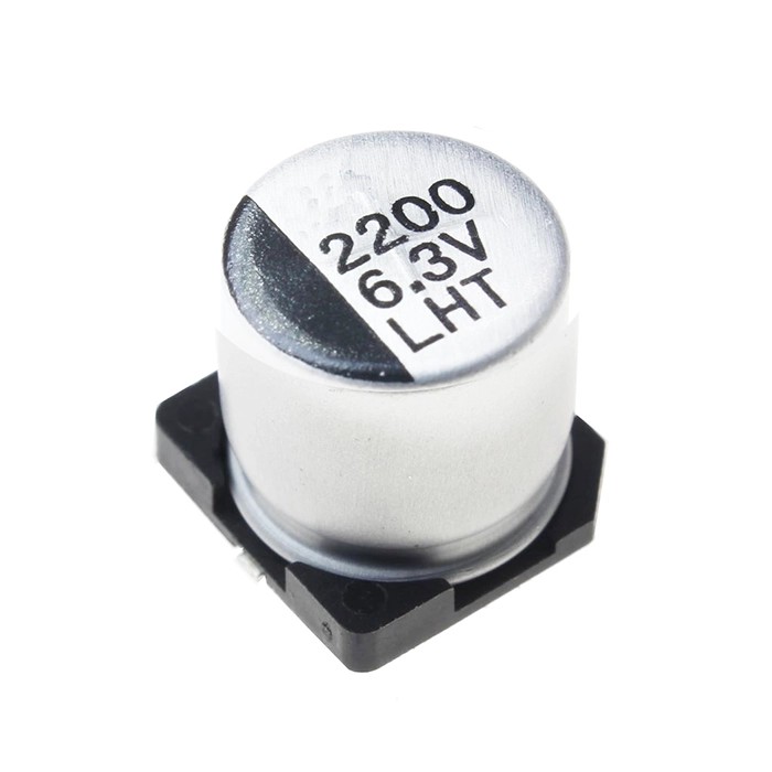 خازن الکترولیت SMD ظرفیت 2200uF 6.3V 10×10.5mm