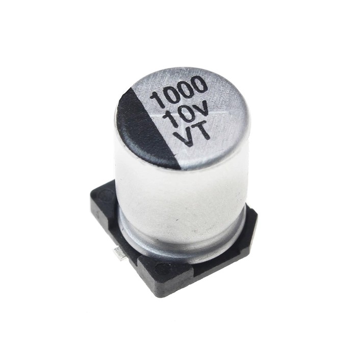 خازن الکترولیت SMD ظرفیت 1000uF 10V 8×10.5mm