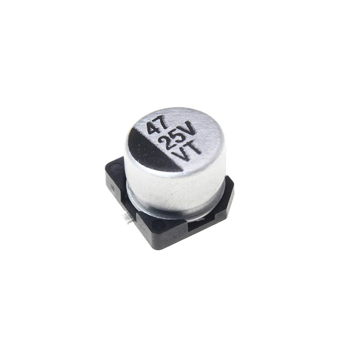 خازن الکترولیت SMD ظرفیت 47uF 25V 6.3×5.4mm
