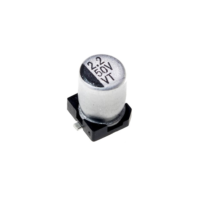 خازن الکترولیت SMD ظرفیت 2.2uF 50V 4×5.4mm