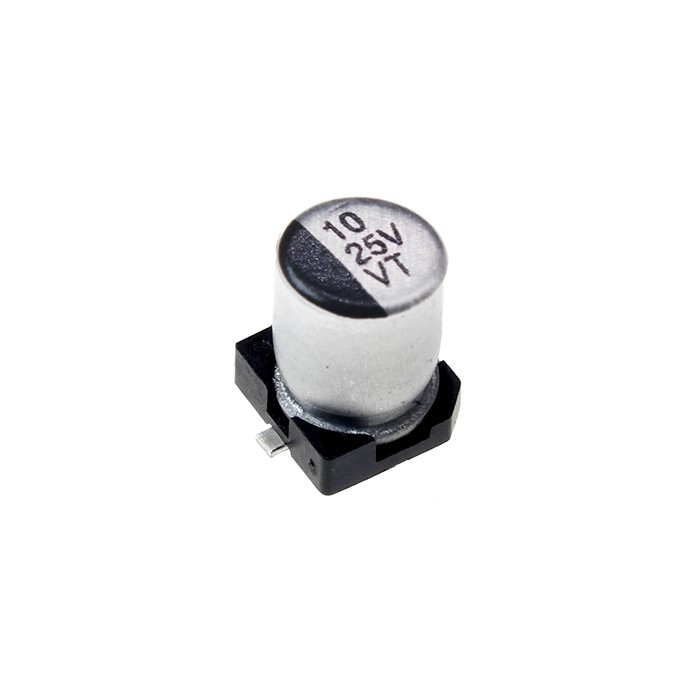 خازن الکترولیت SMD ظرفیت 10uF 25V 4×5.4mm