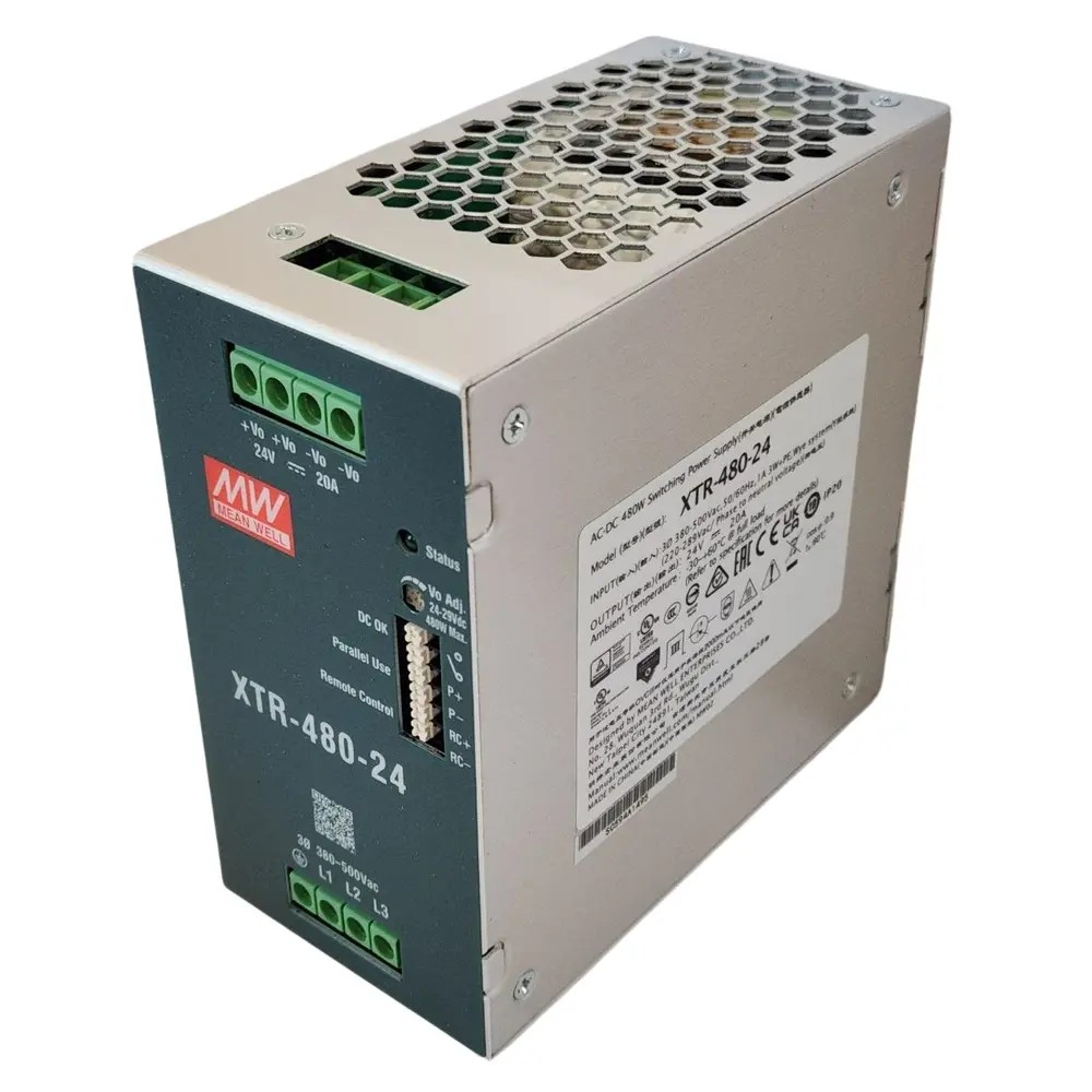منبع تغذیه ریلی 24 ولت 20 آمپر XTR-480-24