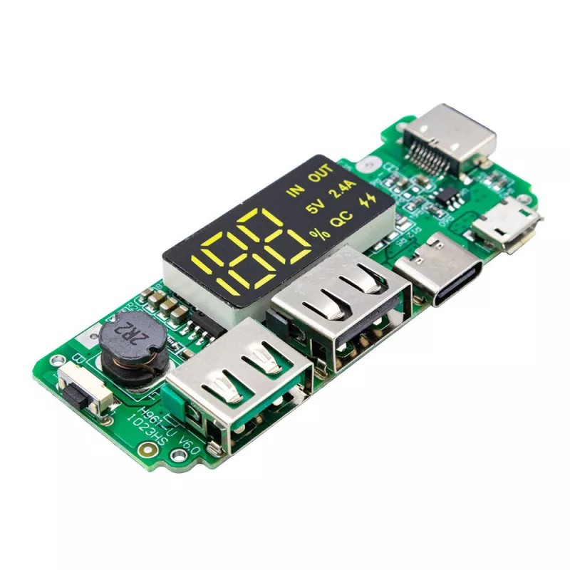ماژول پاوربانک H961 فست شارژ با نمایشگر LCD