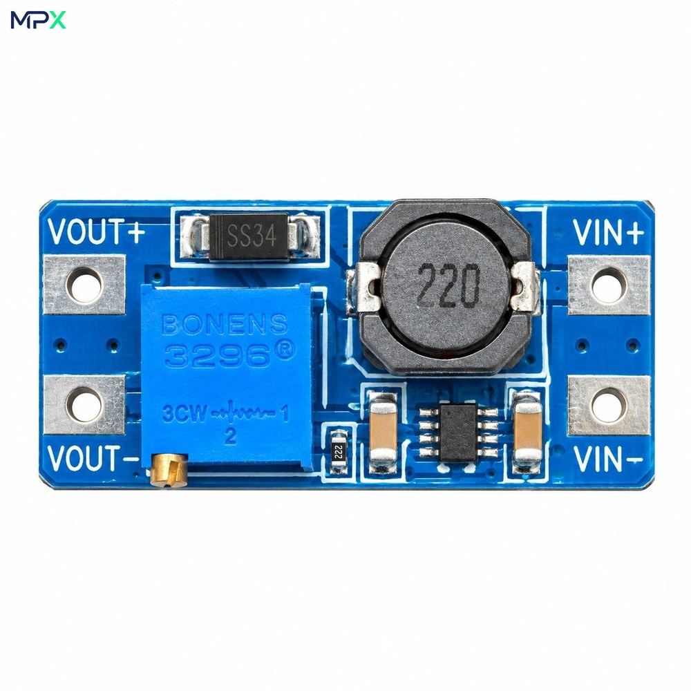 ماژول افزاینده ولتاژ MT3608 قابل تنظیم 2 تا 28 ولت