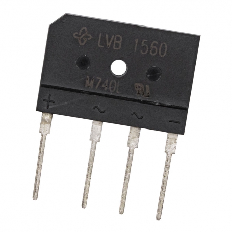 پل دیود 15A-600V تخت شانه ای GBJ15J