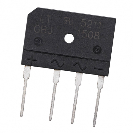 پل دیود 15A-800V تخت شانه ای T15XB80 مارک Si Power