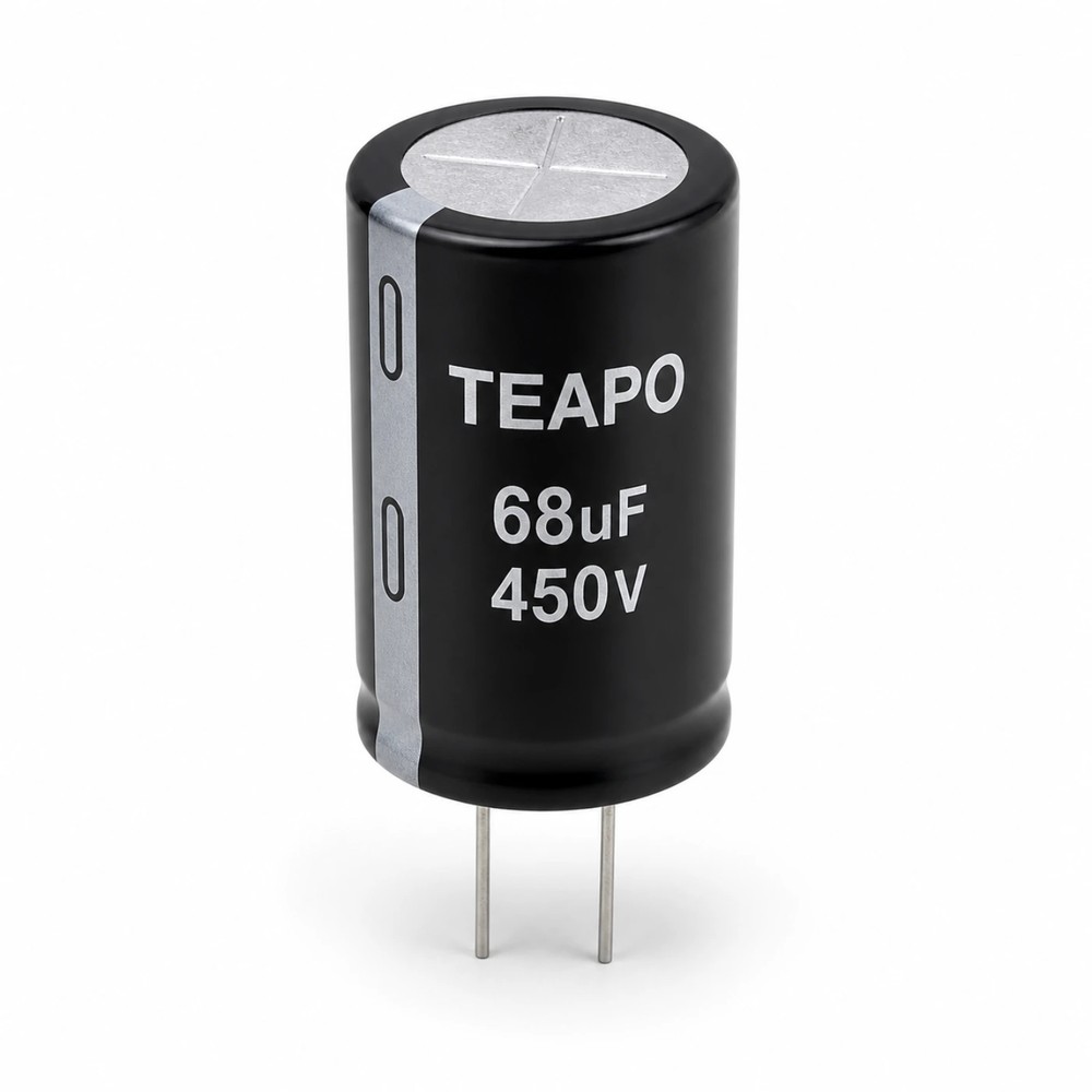 خازن الکترولیتی تیپو مدل TEAPO 68uF 450V 18×32mm