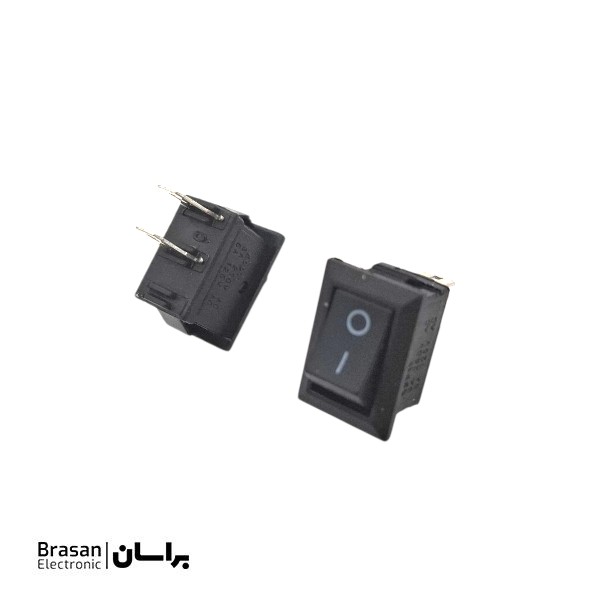 کلید راکر دوحالته دوپایه کوچک KCD11-101 - براسان الکترونیک