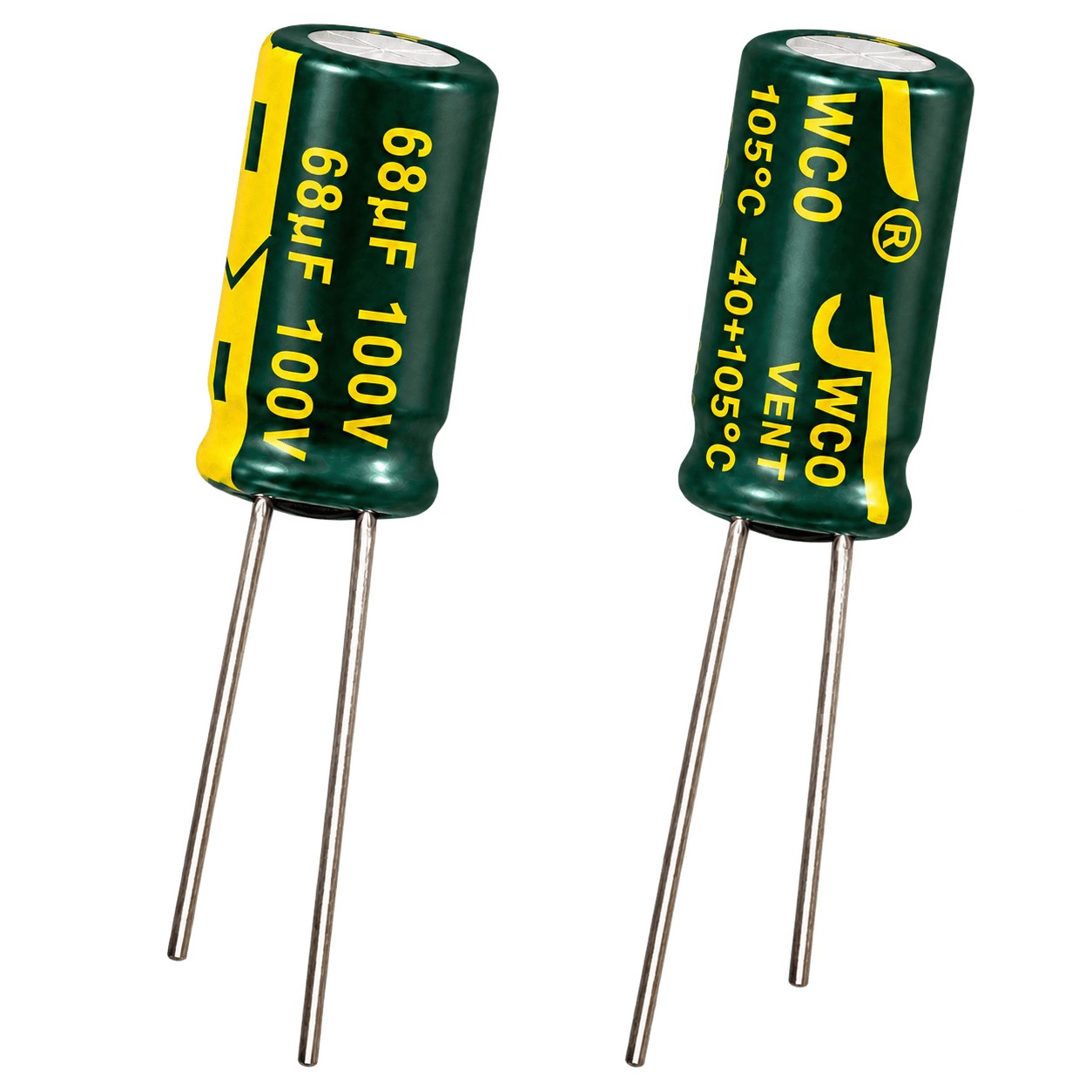 خازن JWCO Green 68µF 100V
