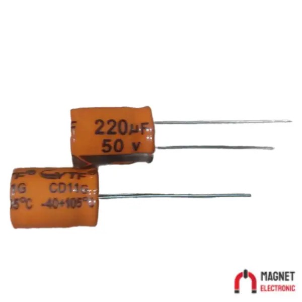 220UF 50V YTF خازن الکترولیت ۱۰۸۰۰۷۰۵۲