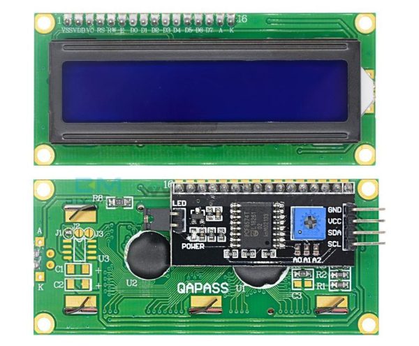 نمایشگر اردوینو LCD 2*16 با رابط I2C - دانش گستر