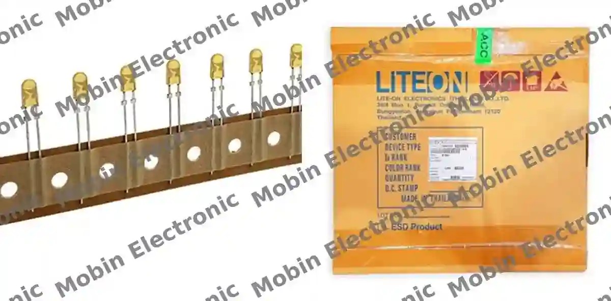 ال ای دی اوال زرد کهربایی نواری 436 Oval Led amber LITEON