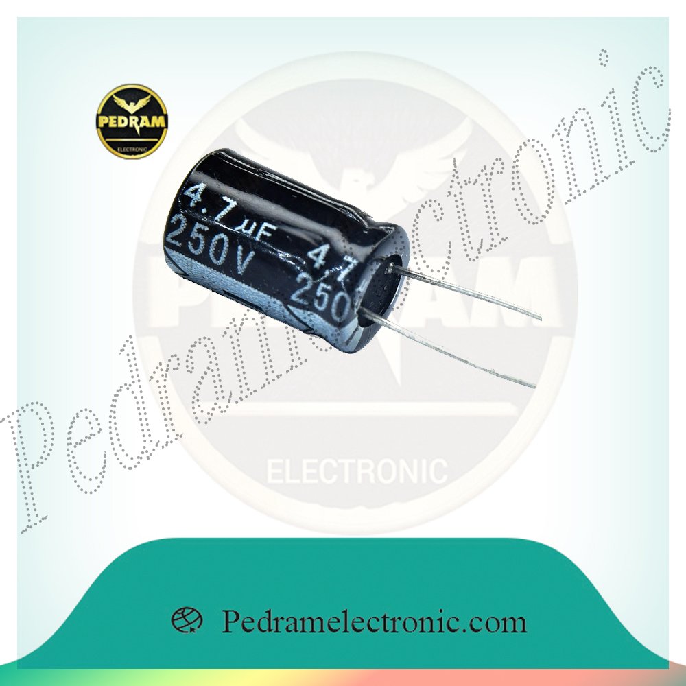 4.7MF 250V 4.7MF250V CAP 250-4.7LF 8*12خازن 4.7ميكرو فاراد 250ولت - پدرام الکترونیک - قیمت ، خرید ، فروش