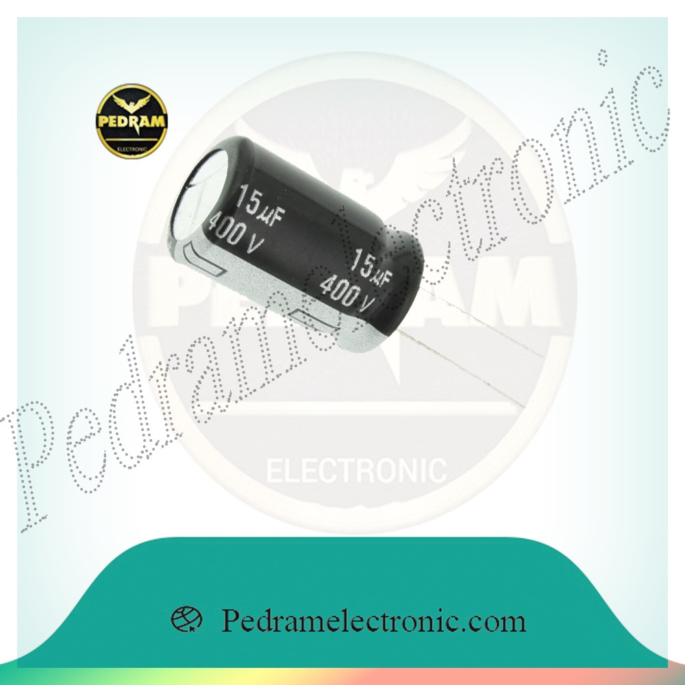 خازن15MF 400V CAP 400-15HGD 15-400 15MF 400V 15MF400V 10*20 خازن 15ميكرو فراد 400ولت - پدرام الکترونیک - قیمت ، خرید ، فروش