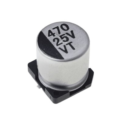 خازن الکترولیت CAP ELEC 470UF 25V 10*10.5MM SMD