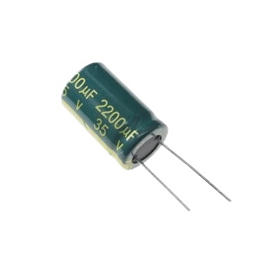 CAP 2200UF 35V GREEN خازن الکترولیت دیپ