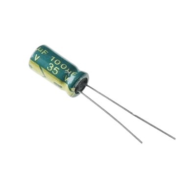 CAP 100UF 35V GREEN خازن الکترولیت دیپ