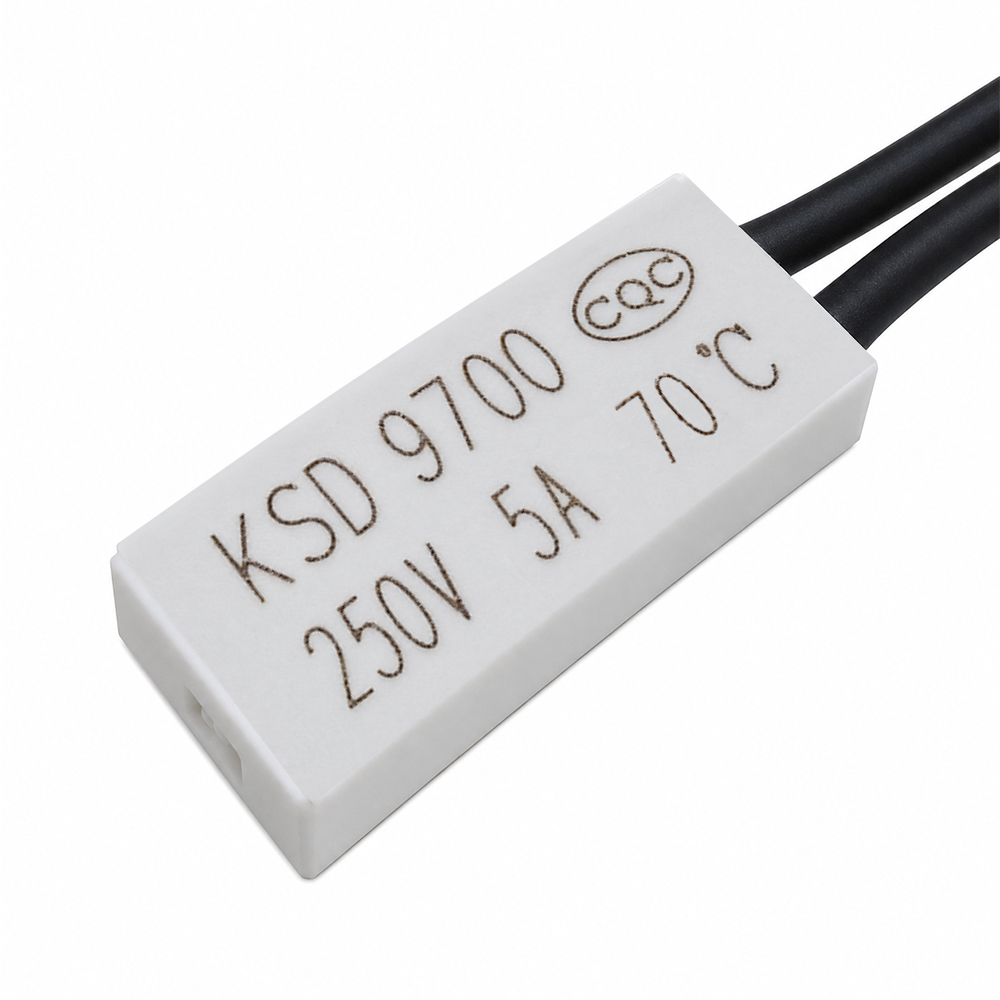 ترموسوئیچ حرارتی سیم دار NC 250V-5A 70C KSD9700