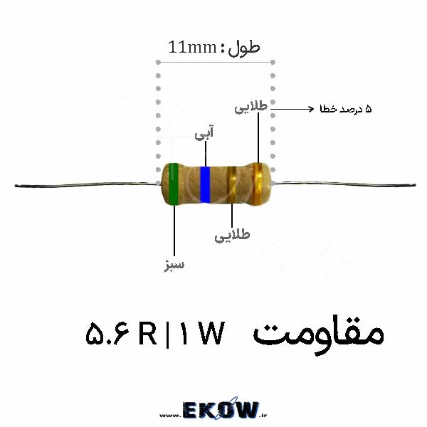 مقاومت 1 وات 5.6 اهم ( 1W 5.6R)