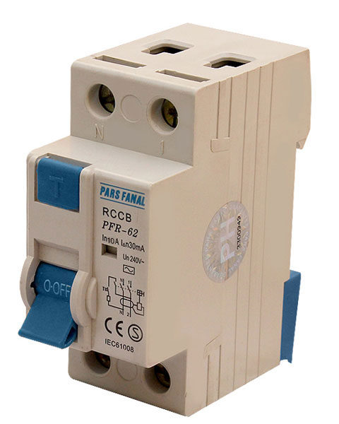 کلید محافظ جان 2 پل 50A پارس فانال مدل PFR-62/50A