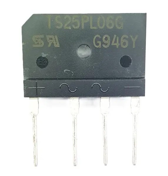 پل دیود 800 ولت 25 آمپر تخت شانه ای Bridge Rectifier TS25PL06G