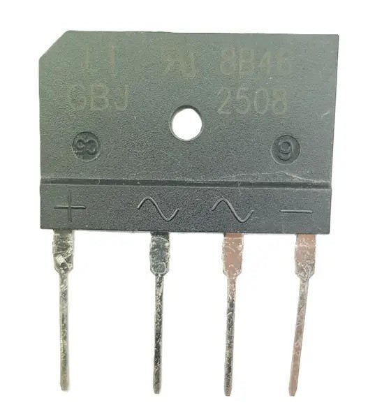 پل دیود 800 ولت 25 آمپر تخت شانه ای Bridge Rectifier GBJ2508