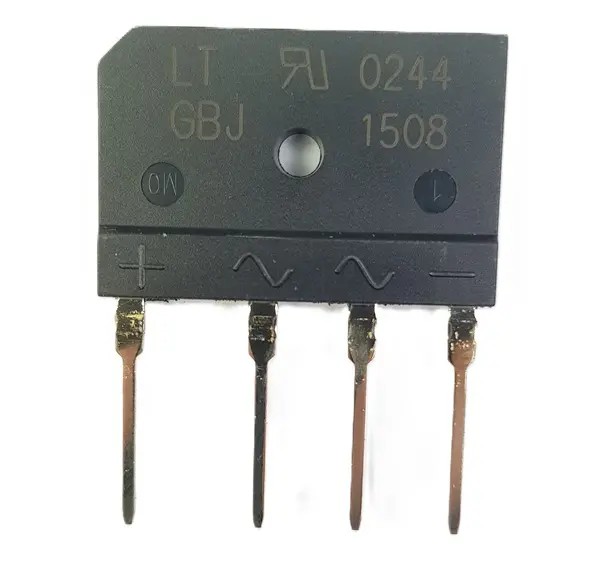 پل دیود 800 ولت 15 آمپر تخت شانه ای Bridge Rectifier GBJ1508
