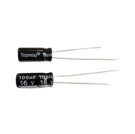 خازن الکترولیت 100uF-16V 105C 5*12 TOPMAY