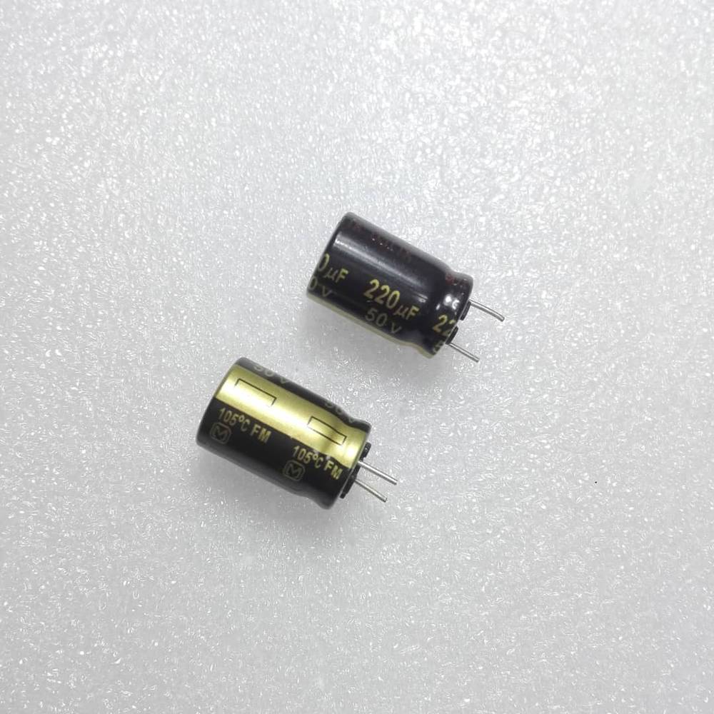 خازن الکترولیت 220uF-50V 105C 10*15 PANASONIC