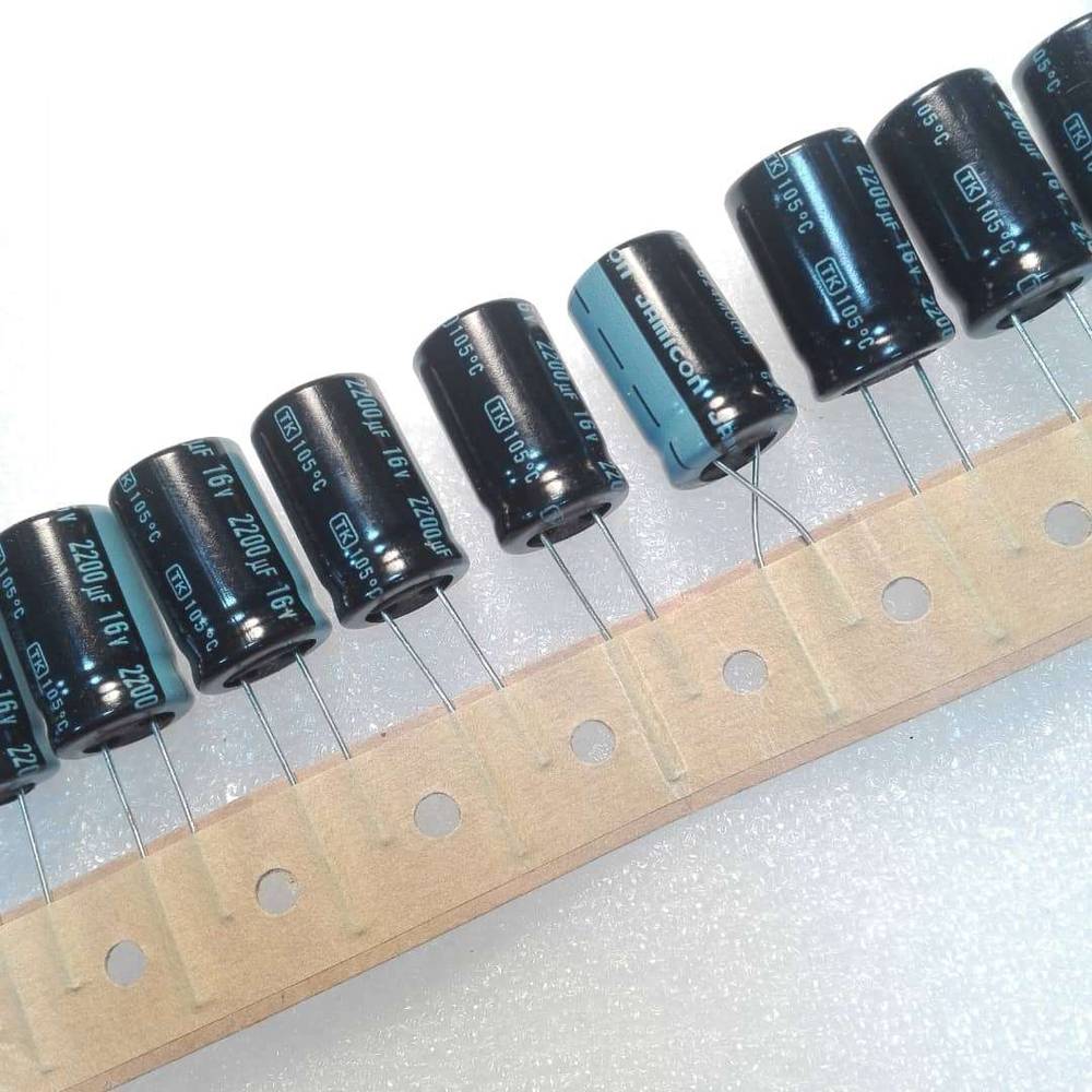 خازن الکترولیت 2200uF-16V 105C 12.5*20 JAMICON